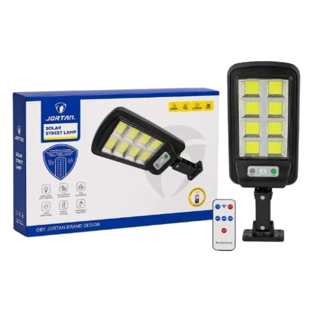 LAMPA SOLARA STRADALA DE EXTERIOR CU SENZOR JORTAN TAG25 8P COB TELECOMANDA