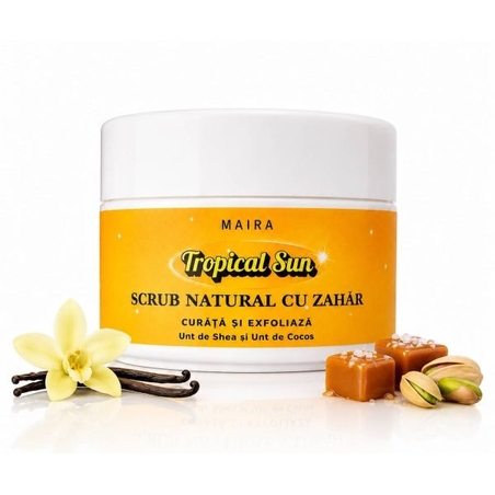 Scrub de Corp Emulsifiant cu Zahar Tropical Sun Parfum Dulce Gurmand 200g