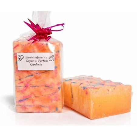 Burete de Baie Exfoliant cu Săpun -Gardenia