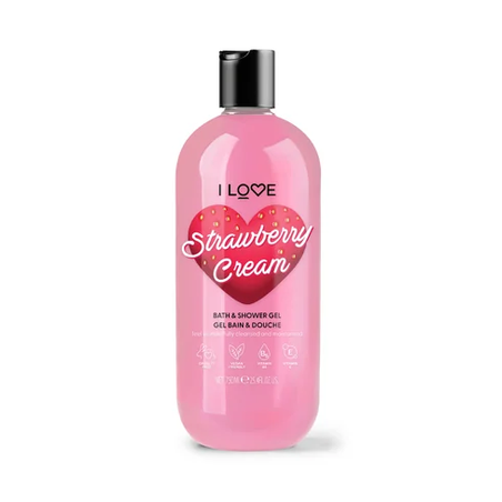 I Love Strawberry Cream Bath & Shower Gel 750 ml