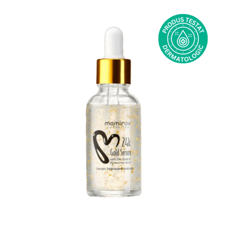 Momirov-Serum cu aur 24K și acid hialuronic, 30 ml