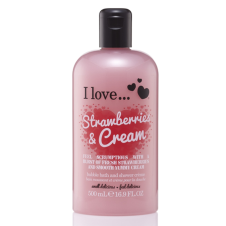 I Love Strawberries & Cream Bath & Shower Creme 500 ml