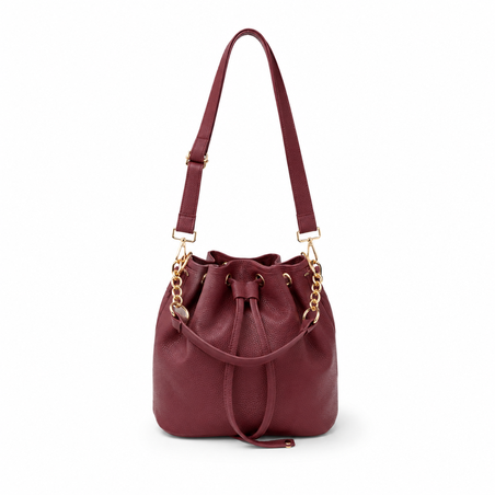 Bucket torba bordo
