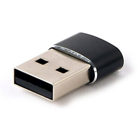 Gembird USB AM to Type-C female adapter, black