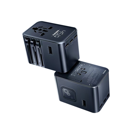 Strujni multifunkcionalni punjac 45W, UK/EU/US/AU, crni REMAX
