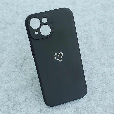 Maska Golden Heartbeat za iPhone 15 crna