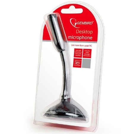 Gembird Desktop mikrofon, savitljivo telo, black, 3.5mm