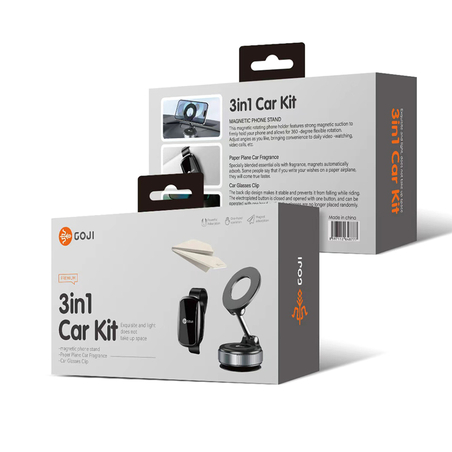 Drzac za mobilni telefon Goji 3 u 1 magnet i vakum crni