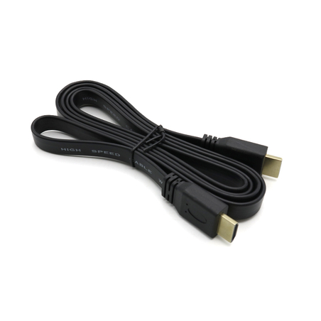 HDMI kabal na HDMI 1.5m FLAT crni