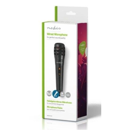 MPWD15BK Karaoke mikrofon, 6.35mm -75 dB+/-3dB Sensitivity, 80 Hz-12 kHz, 5.0m