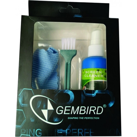 CK-LCD-005 * Gembird Cleaning set 3 in 1, fluid 100ml + brush + towel, set za ciscenje