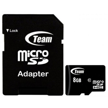 TeamGroup MICRO SDHC 8GB CLASS 10+SD Adapter TUSDH8GCL1003
