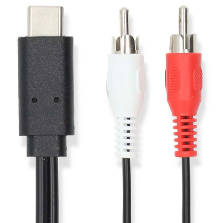 Nedis kabl USB-C na 2x RCA muski, 1m