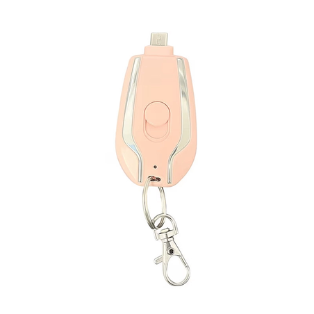 Power Bank privezak 1500 mAh Type-C roze