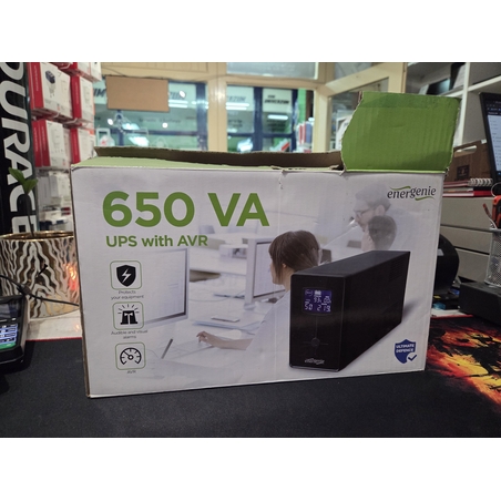 UPS with LCD display, 650 VA, black Otvorena Kutija