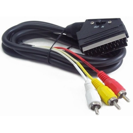 Gembird Bidirectional sa prekidacem RCA to SCART audio-video cable, 1.8 m FO