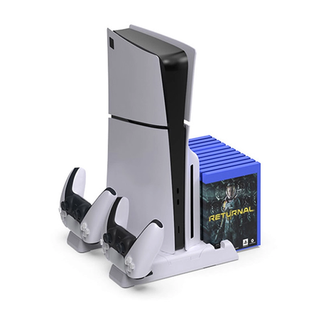 Stalak za PS5/PS5 SLIM DOBE multifunkcionalni TP5-3537B beli
