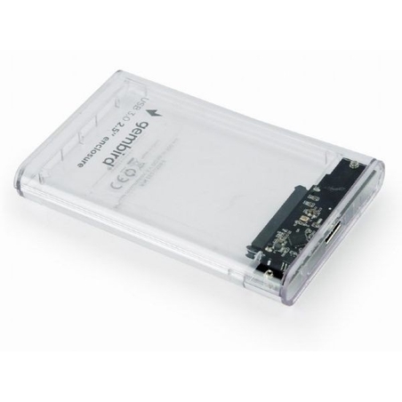 EE2-U3S9-6 Gembird USB 3.0 Externo kuciste za 2.5 SATA hard diskove 9,5mm transparentni + futrola
