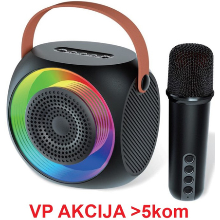 SPK-L2 ** Gembird Bluetooth karaoke zvucnik RGB,10W,1800mAh, USB, microSD, AUX +mikrofon 500mAh(1360