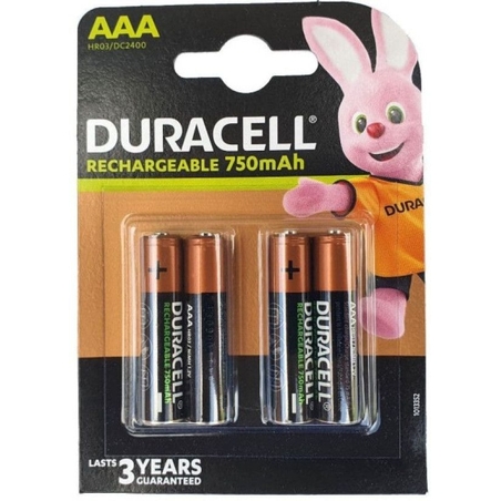 DURACELL Punjiva baterija AAA 750mAh R3 MN2400, NiMH, 4 kom (cena po komadu)
