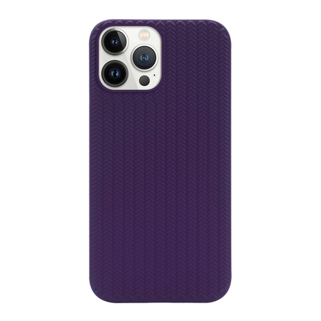 Maska Knit za iPhone 13 Pro Max ljubicasta