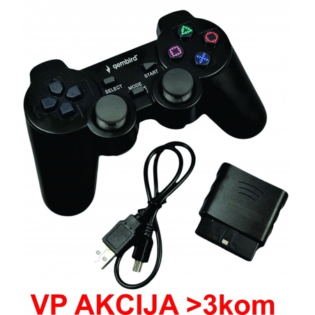 Gembird Bezicni gamepad sa dvostrukom vibracijom, PS2 / PS3 / PC