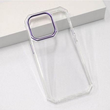 Maska za iPhone 13 Pro ljubičasta Ice Cube Frame