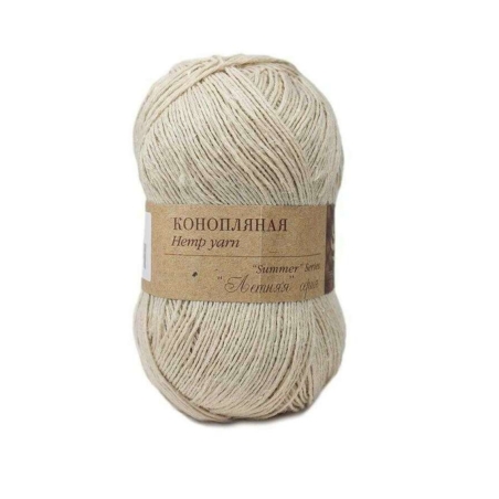 Пряжа Пехорка Конопляная 50гр 280м 70%хл. 30% кон. цв.043 суровый лен