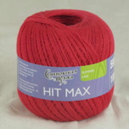 Пряжа Семеновская HIT max 100гр 590м 100% хл. цв. вишня х1 (30077)