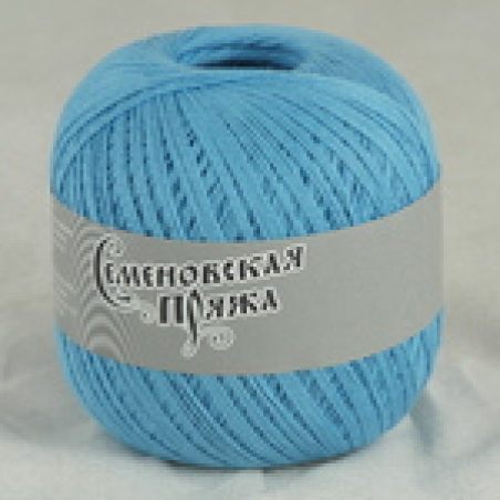 Пряжа Семеновская HIT max 100гр 590м 100% хл. цв. гиацинт х1 (30955)
