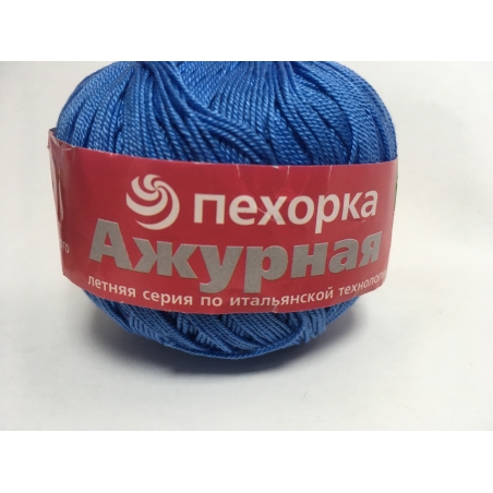 Пряжа Пехорка Ажурная 50гр 280м 100% х/б цв. Голубой 005