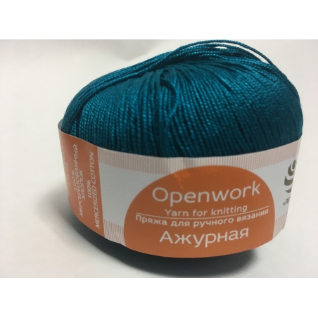 Пряжа Пехорка Ажурная 50гр 280м 100% х/б цв. морская волна 014