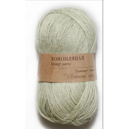 Пряжа Пехорка Конопляная 50гр 280м 70%хл. 30% кон. цв.494 св. хаки