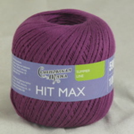 Пряжа Семеновская HIT max 100гр 590м 100% хл. цв. лилов х1 (30048)