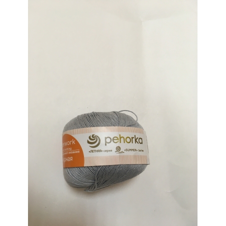 Пряжа Пехорка Ажурная 50гр 280м 100% х/б цв. Св. Серый 008