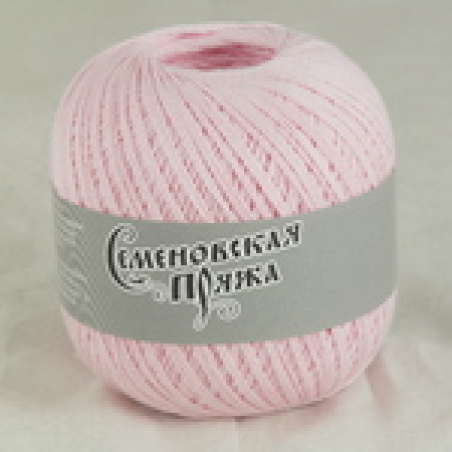 Пряжа Семеновская HIT max 100гр 590м 100% хл. цв. бл. роза х1 (30033)