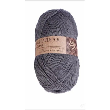 Пряжа Пехорка Конопляная 50гр280м70%хл.30% кон.цв.585 графит