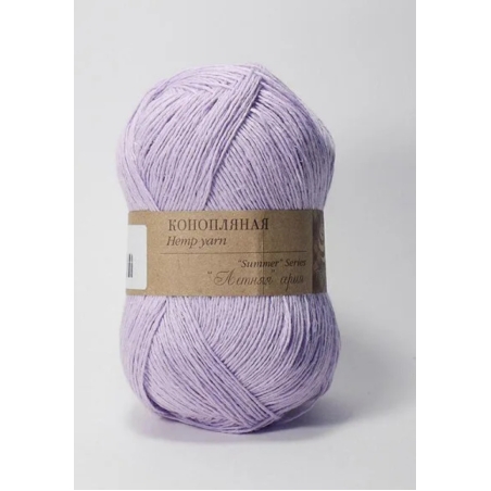 Пряжа Пехорка Конопляная 50гр 280м 70%хл. 30%кон. цв.178 св. сиреневый