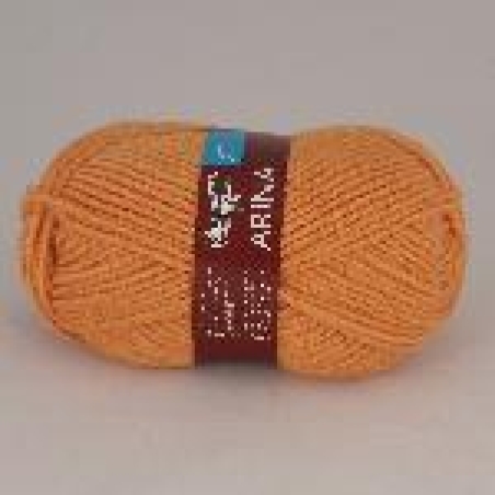 Пряжа Семеновская Арина 100гр 123м 50%шерсть  цв .Абрикос 154