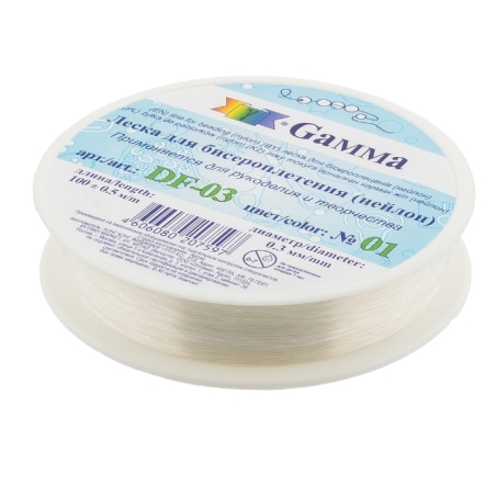 Леска для бисера Гамма DF-003 d 0,3 мм 100 м цв. белая