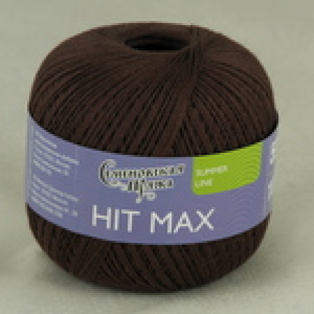 Пряжа Семеновская HIT max 100гр 590м 100% хл. цв. махаг х1 (31443)
