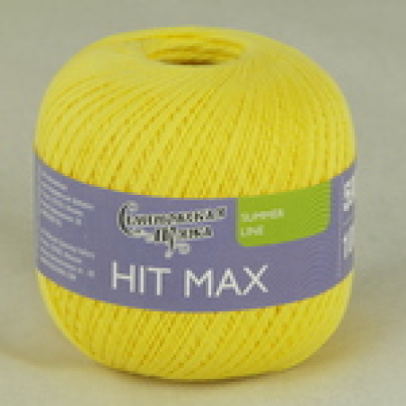 Пряжа Семеновская HIT max 100гр 590м 100% хл. цв. лимон х1 (30090)