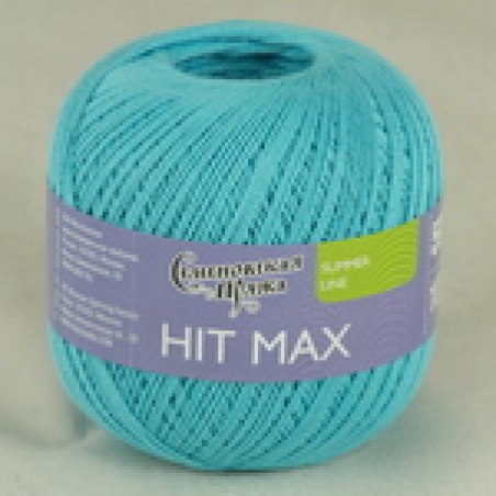Пряжа Семеновская HIT max 100гр 590м 100% хл. цв. аква х1 (30493)