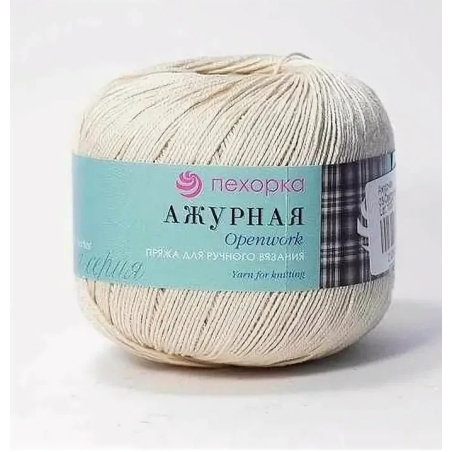 Пряжа Пехорка Ажурная 50гр 280м 100% х/б цв. Св. Бежевый 003