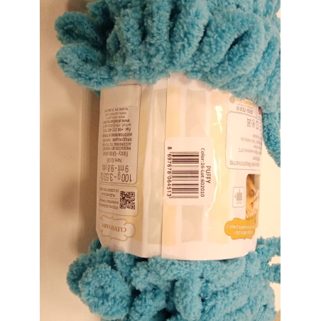 Пряжа, ALIZE PUFFY 100гр 9м 100%микрополиэстер цв 16 т. голубой