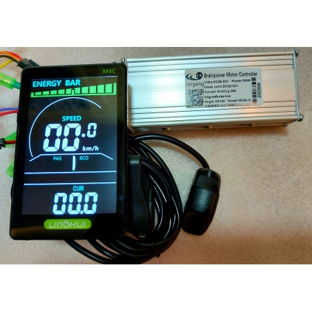  Синусный контроллер для Kugou м5- 48v/60v; 28A+2A + M6 цветной led дисплей c выносным пультом управления. 