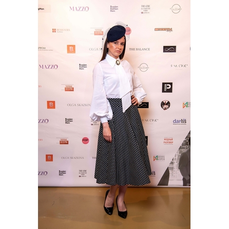 Юбка-солнце в горошек