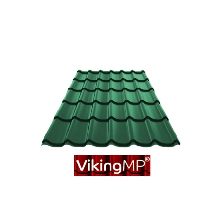 Металлочерепица Ламонтерра X (VikingMP E-Зеленый мох 6005-толщина 0.5) 6,050 метров 