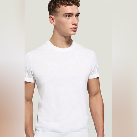 МЪЖКИ ТЕНИСКА С МРЕЖЕСТО ЛОГО BIKKEMBERGS