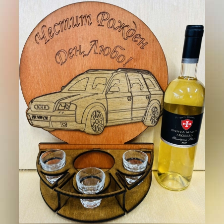 Тематичен мини бар за бутилка алкохол- Ауди А6 комби старо